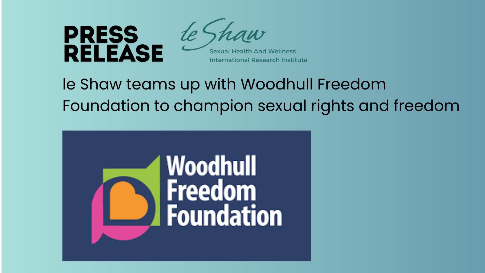 PRESS RELEASE – Woodhull Freedom Foundation
